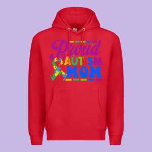 Proud Autism Mom Premium Hoodie Designed By Cowhidedigitalart