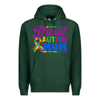 Sports Green Proud Autism Mom Premium Hoodie - CowhideDigitalArt