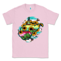 Bubblegum Pink west virginia map sunflower cactus serape Classic Tee - RanaPortraitStore