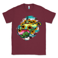 Burgundy west virginia map sunflower cactus serape Classic Tee - RanaPortraitStore