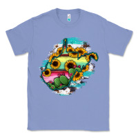 Colony Blue west virginia map sunflower cactus serape Classic Tee - RanaPortraitStore