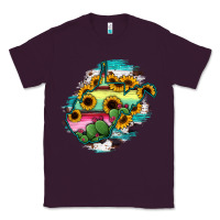Plum west virginia map sunflower cactus serape Classic Tee - RanaPortraitStore