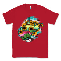 Red west virginia map sunflower cactus serape Classic Tee - RanaPortraitStore