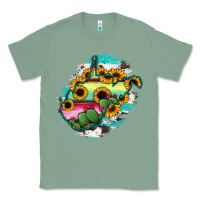 Sage west virginia map sunflower cactus serape Classic Tee - RanaPortraitStore