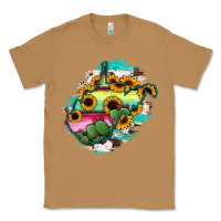 Toasted Coconut west virginia map sunflower cactus serape Classic Tee - RanaPortraitStore