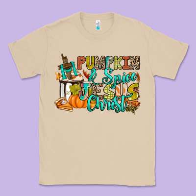 Pumpkin Spice And Jesus Christ Classic Tee Designed By Ranaportraitstore