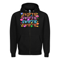 Black Swiftie Swiftie Valentines Zipper Hoodie - CowhideDigitalArt