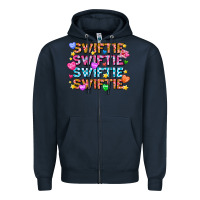 Navy Swiftie Swiftie Valentines Zipper Hoodie - CowhideDigitalArt