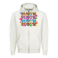 Oatmeal Heather Swiftie Swiftie Valentines Zipper Hoodie - CowhideDigitalArt