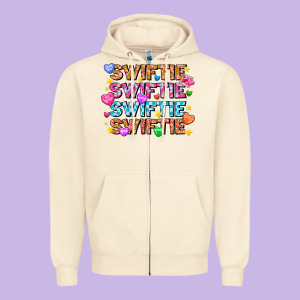 Swiftie Swiftie Valentines Zipper Hoodie Designed By Cowhidedigitalart