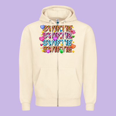 Swiftie Swiftie Valentines Zipper Hoodie Designed By Cowhidedigitalart