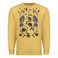 Antique Gold halloween dancing skeletons Premium Sweatshirt - BarkalooDesign
