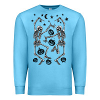 Ocean Blue halloween dancing skeletons Premium Sweatshirt - BarkalooDesign