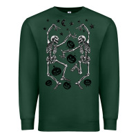 Sports Green halloween dancing skeletons Premium Sweatshirt - BarkalooDesign