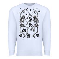 White halloween dancing skeletons Premium Sweatshirt - BarkalooDesign