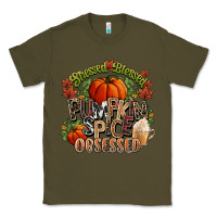 Army Green Stressed blessed pumpkin spice obsessed Fall Classic Tee - NancyCooperArtShop