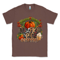 Chestnut Stressed blessed pumpkin spice obsessed Fall Classic Tee - NancyCooperArtShop