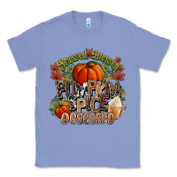 Colony Blue Stressed blessed pumpkin spice obsessed Fall Classic Tee - NancyCooperArtShop