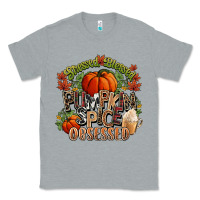 Heather Grey Stressed blessed pumpkin spice obsessed Fall Classic Tee - NancyCooperArtShop