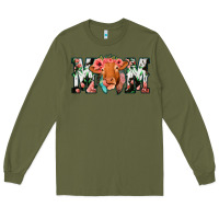 Army Green Cow Mom Long Sleeve Tee - Jasminsmagicworld