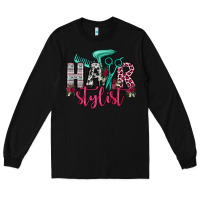 Black hair stylist Long Sleeve Tee - OliviaCreatesArt