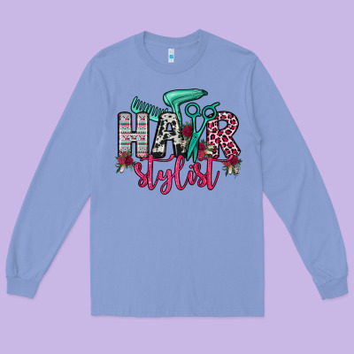 Hair Stylist Long Sleeve Tee Designed By Oliviacreatesart
