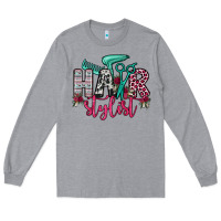 Heather Grey hair stylist Long Sleeve Tee - OliviaCreatesArt