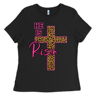 Black He Is Risen Leopard Ladies Tee - Bettercallsaul
