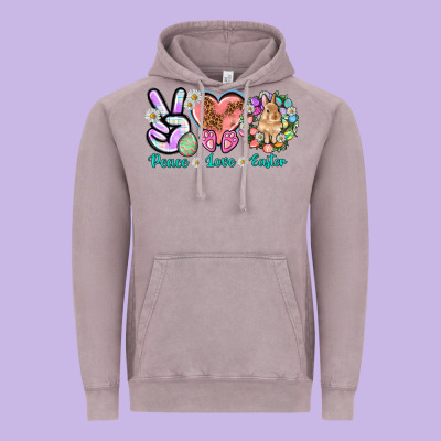 Peace Love Easter Day Vintage Hoodie Designed By Howdyjamesfarm