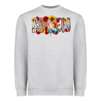 Heather Grey amen Heavyweight Sweatshirt - RacoonDesign