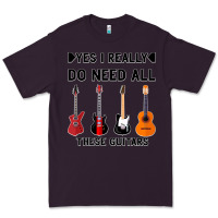 Plum Yes I Really Do Need All These Guitars Premium Tee - Bettercallsaul
