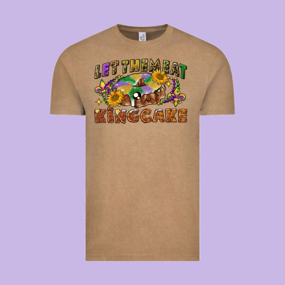 Let Them Eat King Cake Vintage Tee Designed By Cowgirlartshop