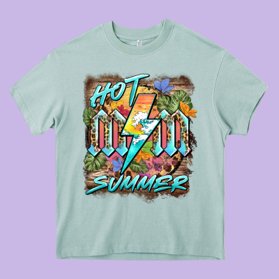 Hot Mom Summer Heavy Core Tee Designed By Barkaloodesign