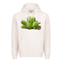 Pale Pink Desert Prickly Pear Cactus Premium Hoodie - LillyAllenDesigns