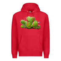 Red Desert Prickly Pear Cactus Premium Hoodie - LillyAllenDesigns