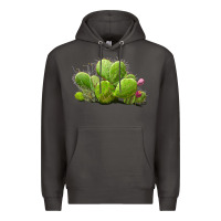 Smoke Desert Prickly Pear Cactus Premium Hoodie - LillyAllenDesigns