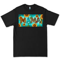 Black western mama with sunflowers and cactus Premium Tee - RanaPortraitStore