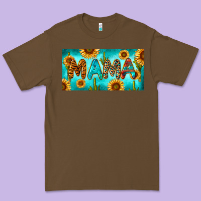 Western Mama With Sunflowers And Cactus Premium Tee Designed By Ranaportraitstore