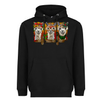 Black Christmas alpacas Heavyweight Hoodie - BarkalooDesign