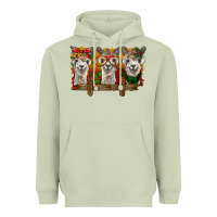 Matcha Christmas alpacas Heavyweight Hoodie - BarkalooDesign