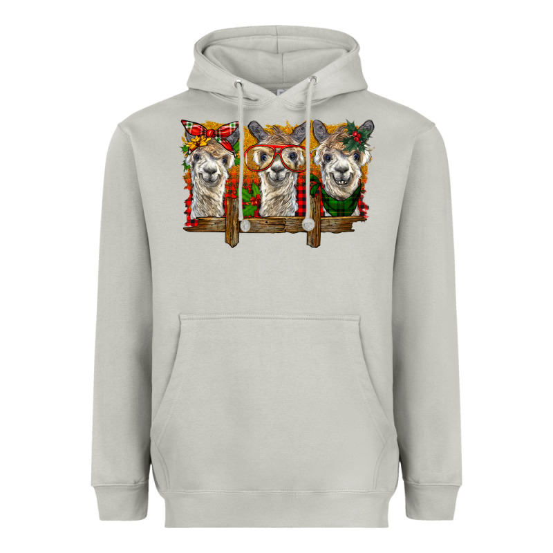 Christmas Alpacas Heavyweight Hoodie by BarkalooDesign | Teevron