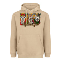 Mushroom Christmas alpacas Heavyweight Hoodie - BarkalooDesign