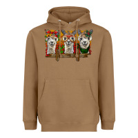 Toasted Coconut Christmas alpacas Heavyweight Hoodie - BarkalooDesign