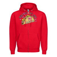 Red Tacos Are My Valentine Zipper Hoodie - CowhideDigitalArt