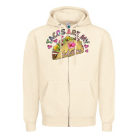 Sandshell Tacos Are My Valentine Zipper Hoodie - CowhideDigitalArt