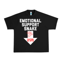 Mens Crude Humor Inappropriate Emotional Support Snake Halloween Urban Heavy Tee | Teevron
