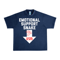Navy Mens Crude Humor Inappropriate Emotional Support Snake Halloween Urban Heavy Tee - trangStudio