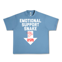 Pebble Blue Mens Crude Humor Inappropriate Emotional Support Snake Halloween Urban Heavy Tee - trangStudio