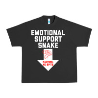 Pigment Black Mens Crude Humor Inappropriate Emotional Support Snake Halloween Urban Heavy Tee - trangStudio