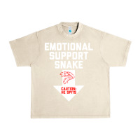 Sandshell Mens Crude Humor Inappropriate Emotional Support Snake Halloween Urban Heavy Tee - trangStudio